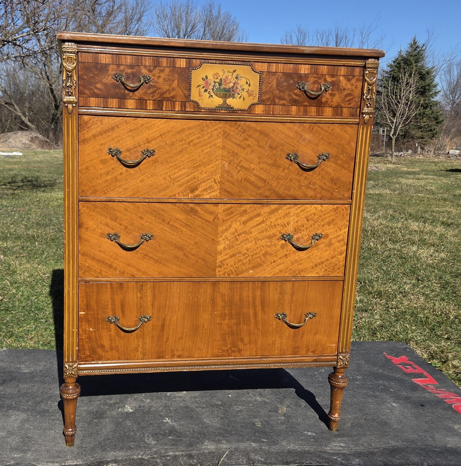 Sligh Furniture Company. Highboy chest of drawers 19th and early 20th centuries