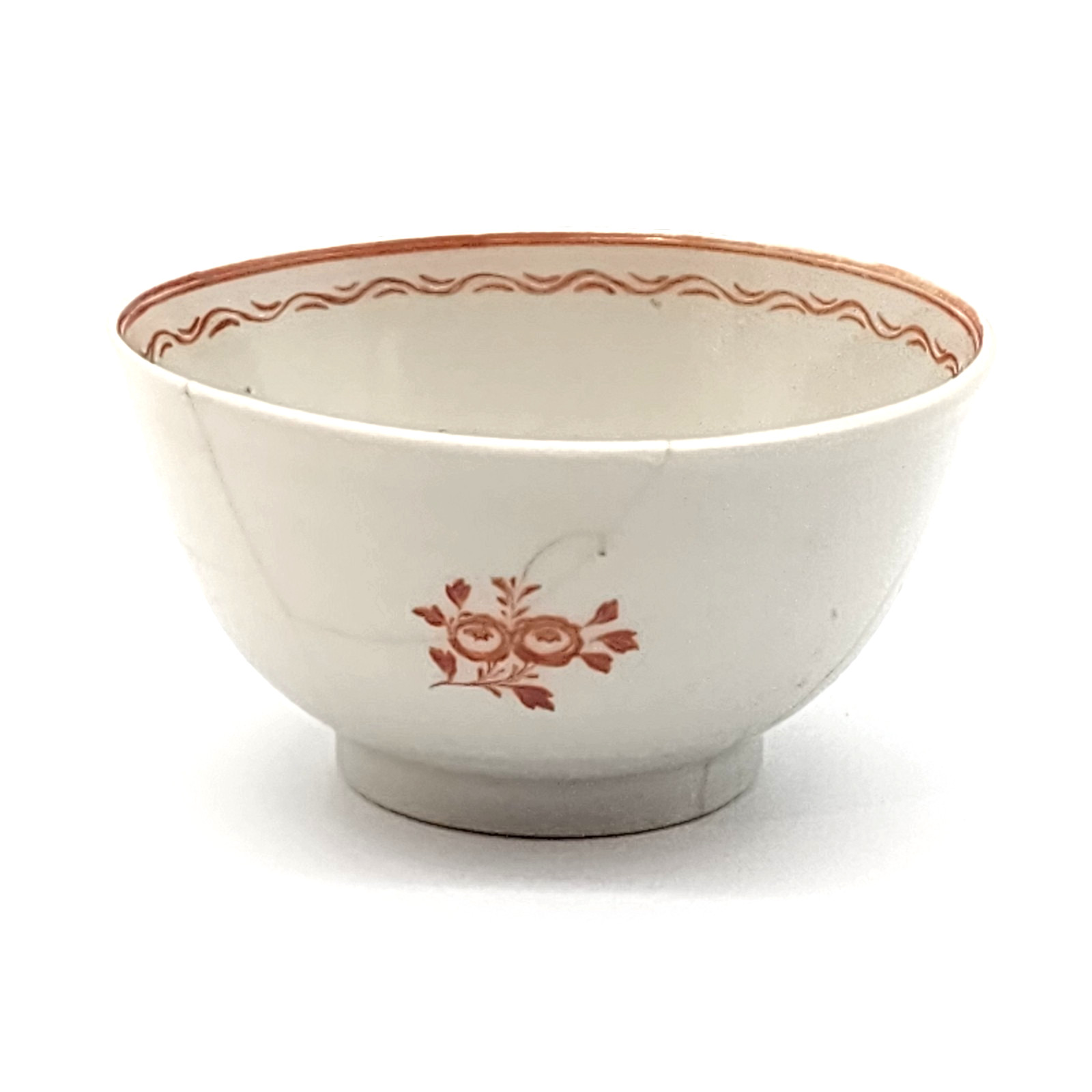 Porcelain Tea Bowl Iron Red Enamel – Chinese Style – Antique