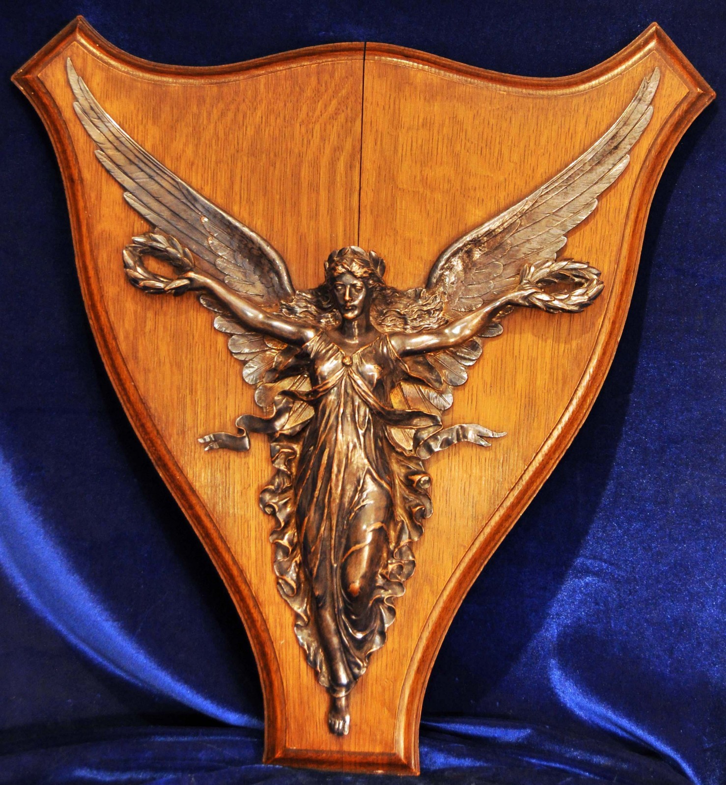 NEOCLASSICAL BRONZE ANGEL GREEK ROMAN BUST ORMOLU WINGED RELIEF SHEFFIELD