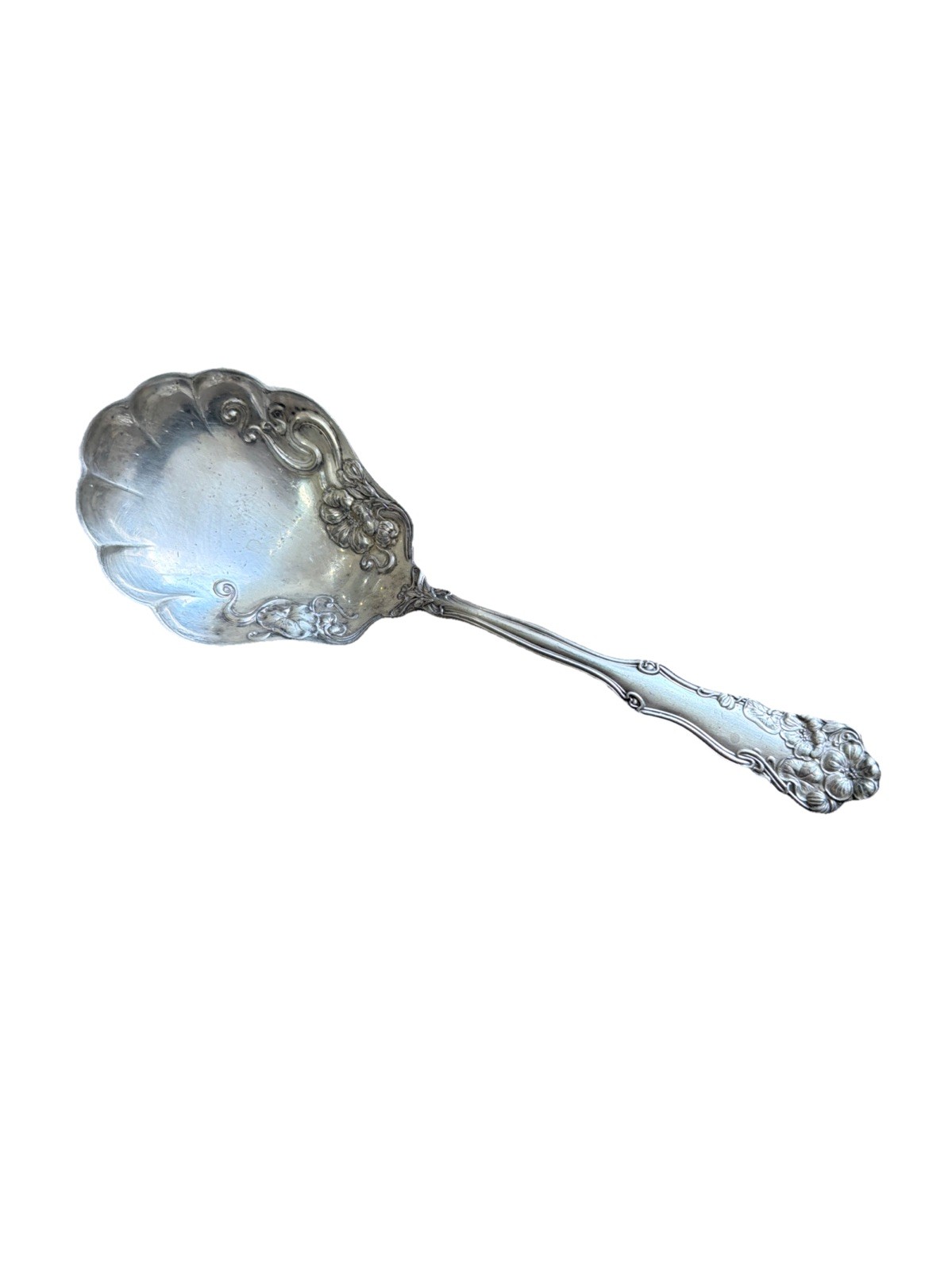 BERWICK DIANA PAT 1904 SHELL CASSEROLE SERVING SPOON BY WM ROGERS