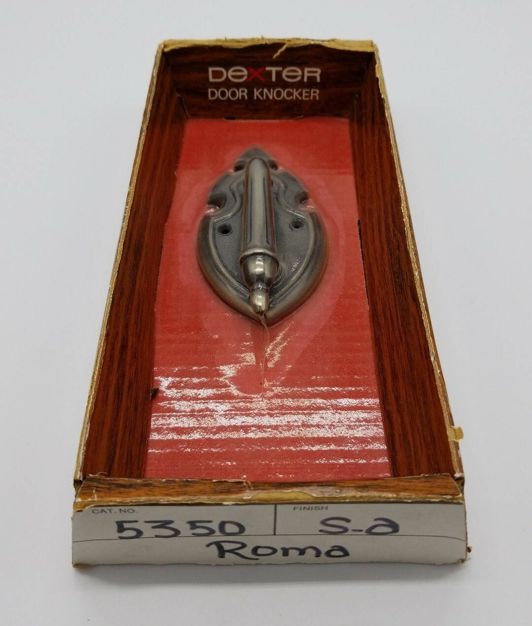 Dexter Door Knocker “Roma” #5350 Oiled Iron Finish Vintage New Old Stock Gray