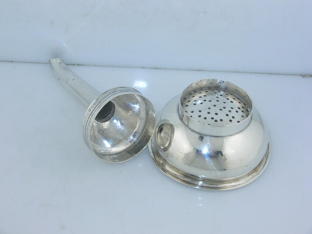 Early Scottish Silver Wine Funnel & Stand CHARLES JAMIESON of Inverness