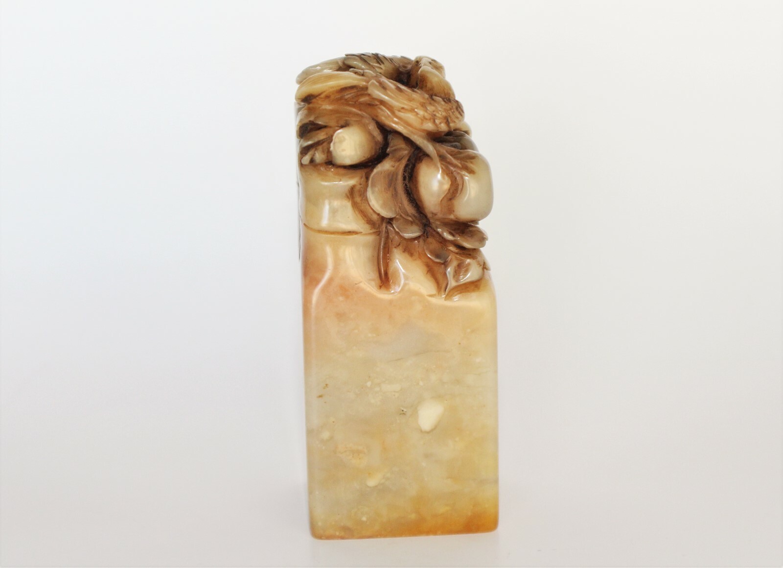 Finely Carved Pair of Kissing Love Birds Chinese Soapstone Seal