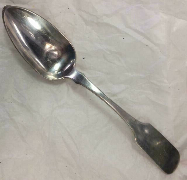 R & W Wilson Coin Silver Dinner, Serving ,Table Spoon 9″ Philadelphia