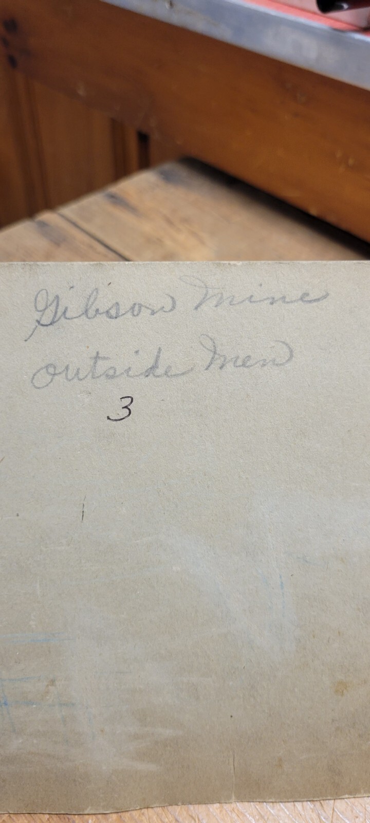 Rare Old Gibson Mine Baker PA Coal Miners Cabinet Photo Schuylkill County