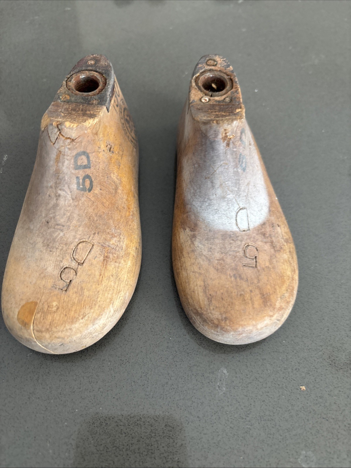 WOODEN SHOE FORMS Child’s Size 5D Morton Last Co Cincinnati 1954 Set Of 2
