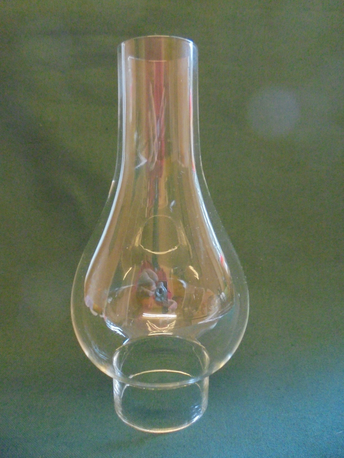 VINTAGE REPLACEMENT HANDBLOWN CLEAR GLASS OIL LAMP FUNNEL CHIMNEY FLU SHADE (16)