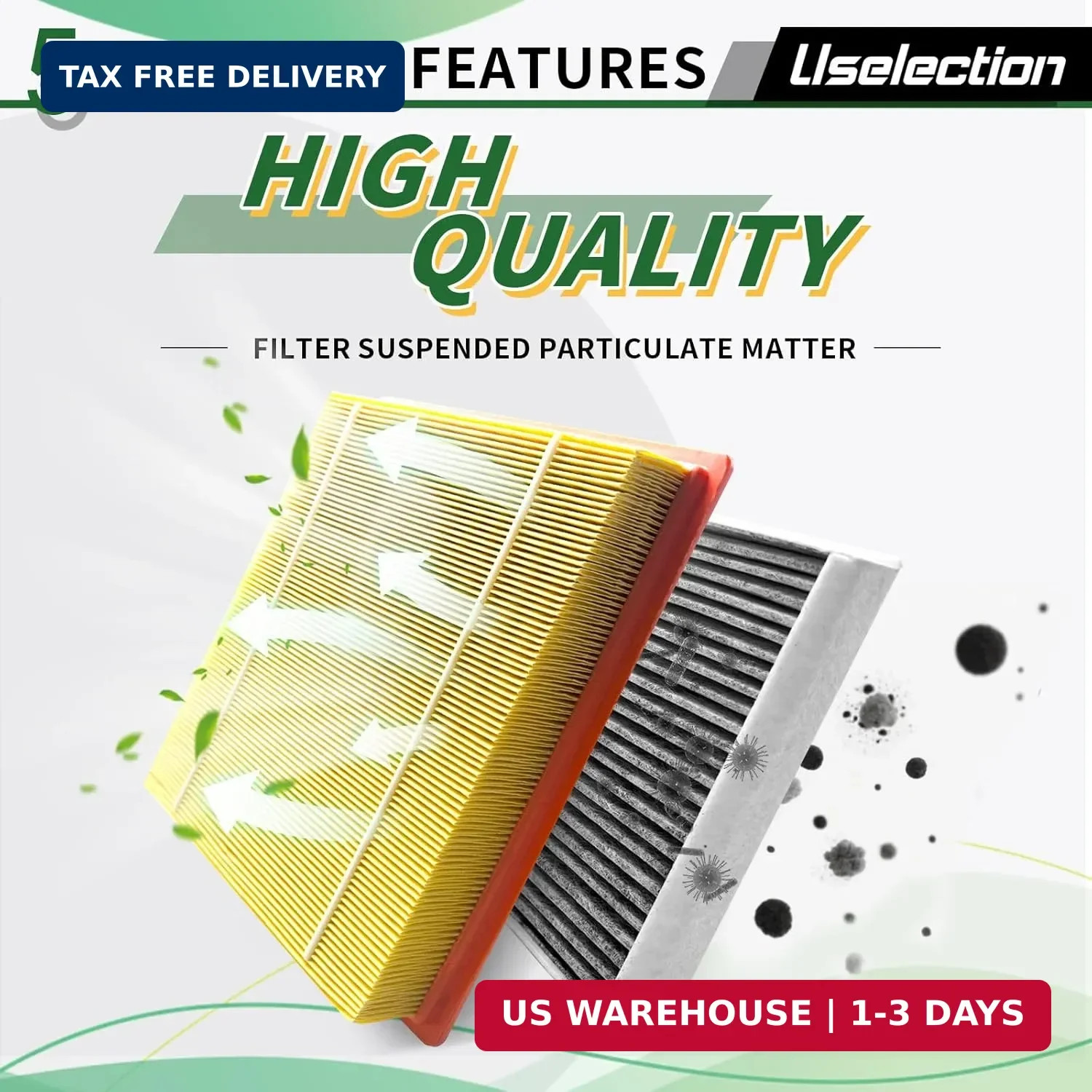 Cabin Engine Air Filter W/Activated Carbon Kit for Ford F150(2015-2025) 2.7L 3.0