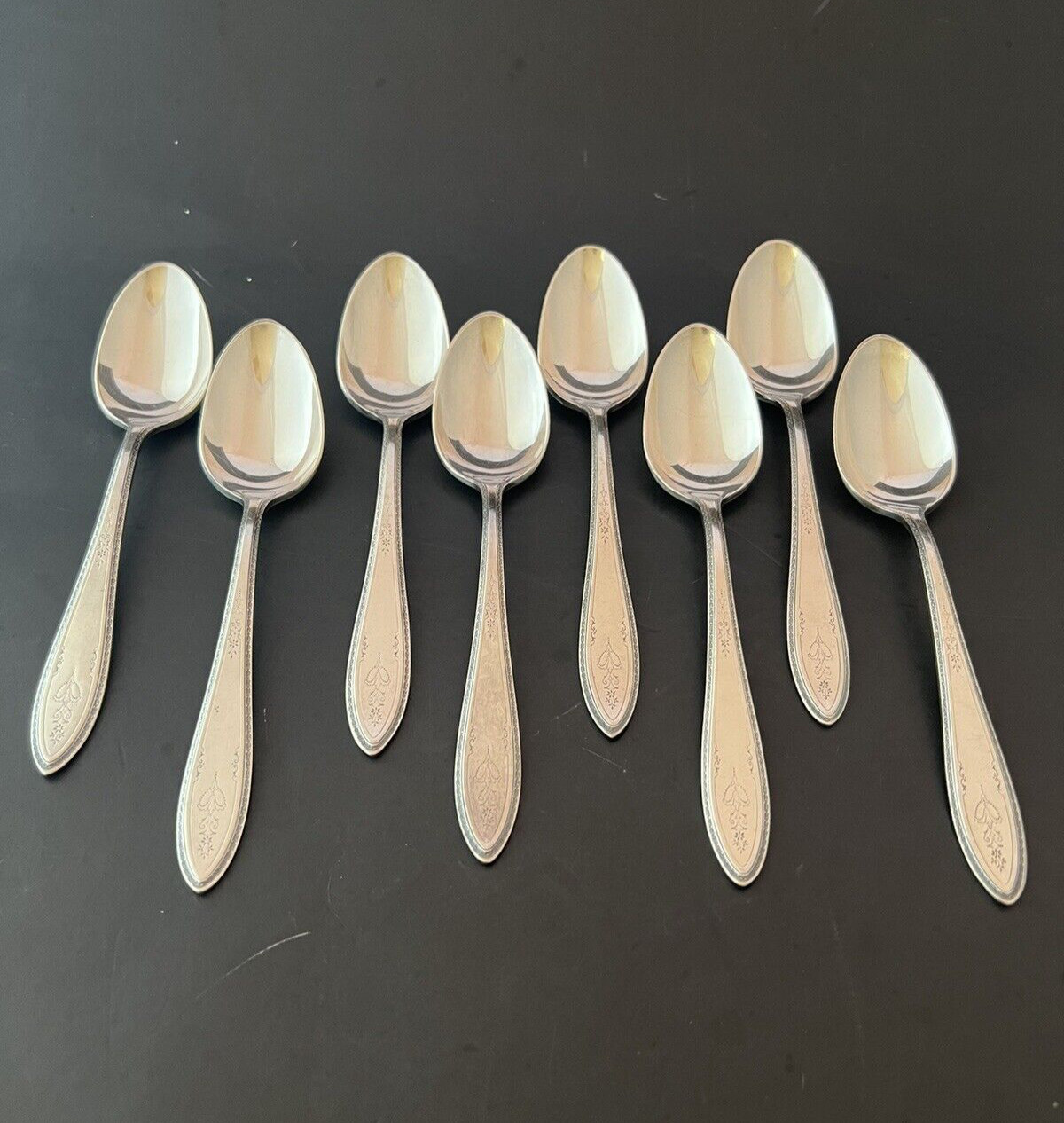 Rogers Argosy IS Teaspoon/Spoons 6″ Silverplate Flatware Set Of 8