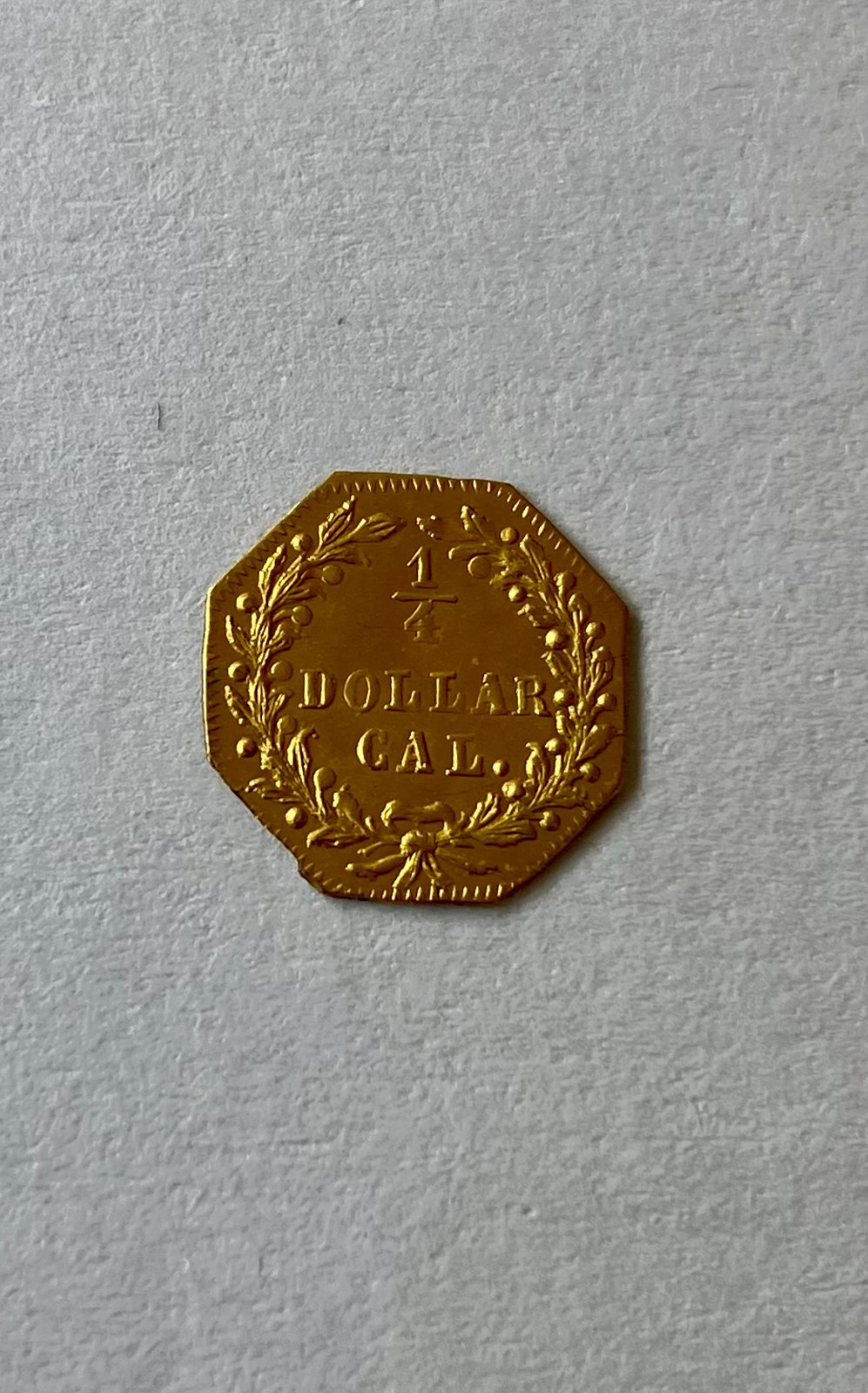 1872 California Fractional Gold G25c Octagonal BG-791 – Pioneer Gold Coin