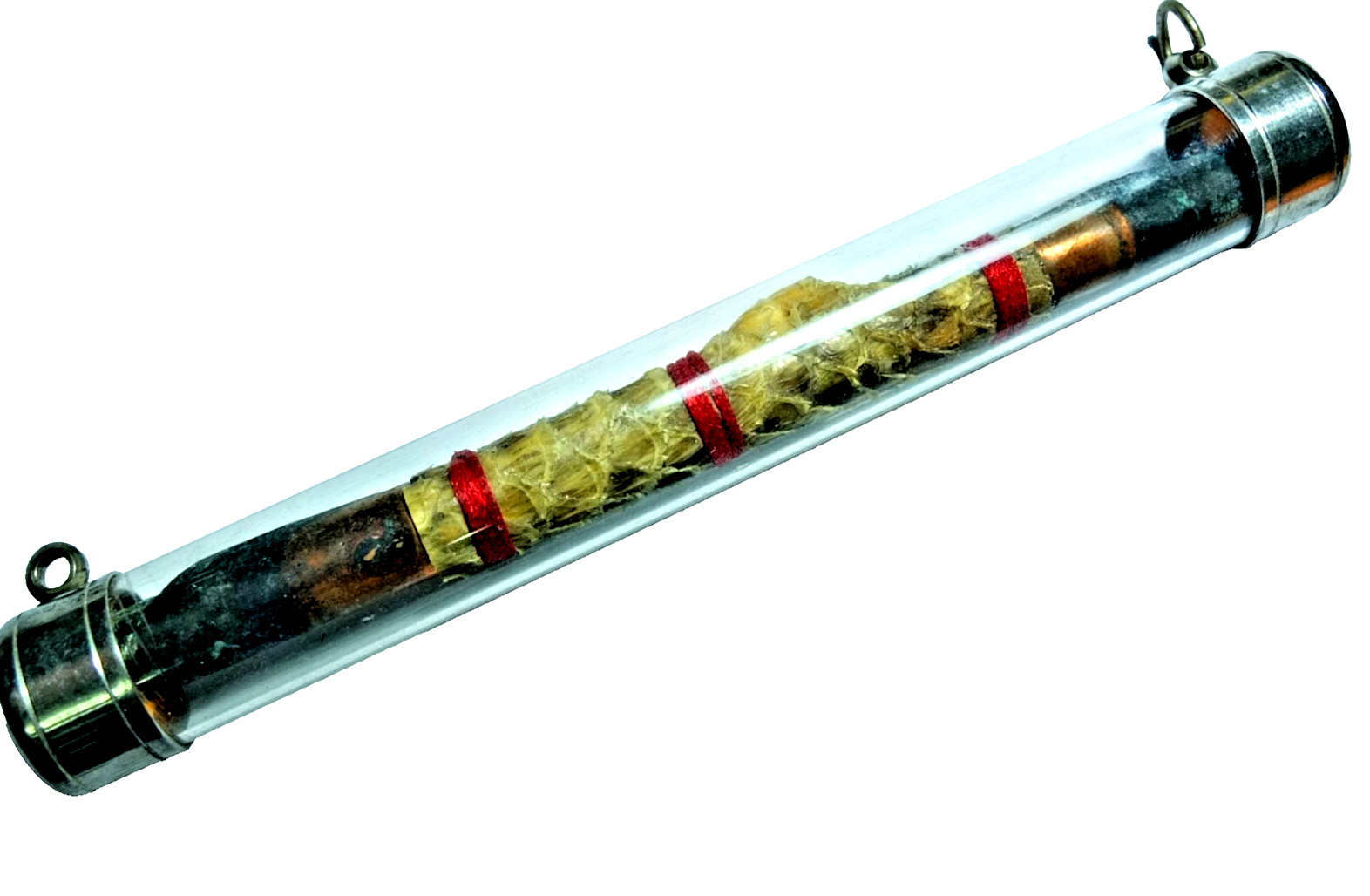 Takrut Python Skin Lp Inn Thai Buddha Amulet Luck protection Luck Wealth