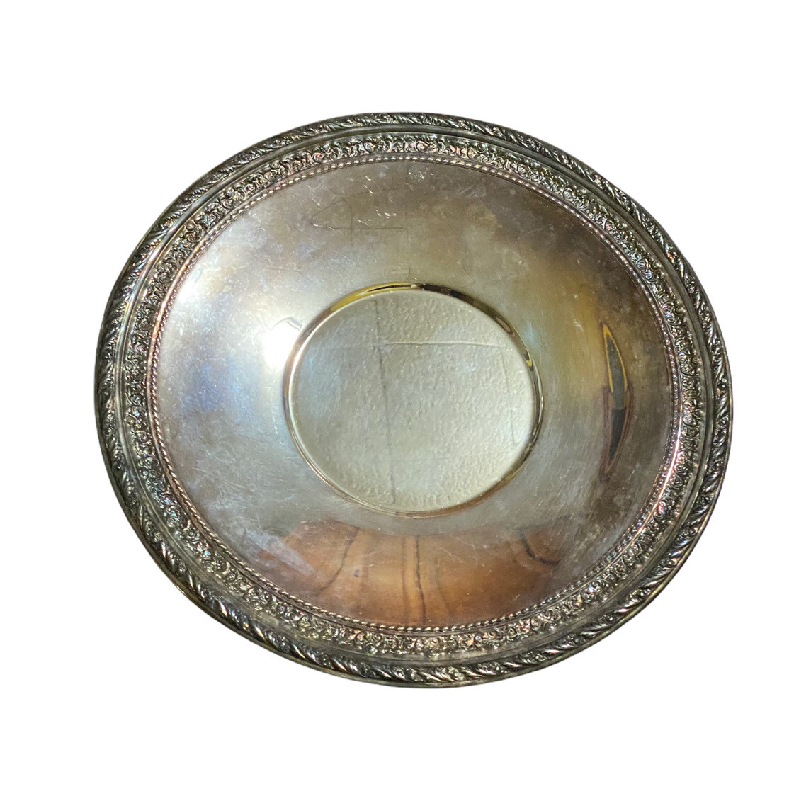 Vintage Wallace Silverplate Tray Bowl 10 1/2 Inches