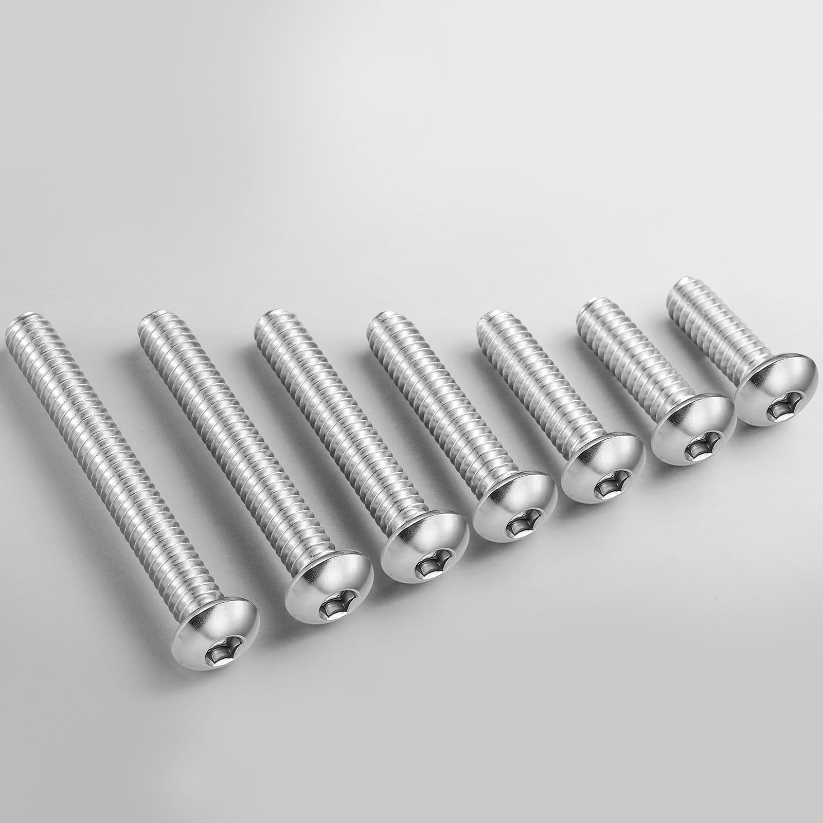 1/4-20 x 1-3/4 Inch Button Head Socket Cap Bolts Screws,304 Stainless Steel 1…