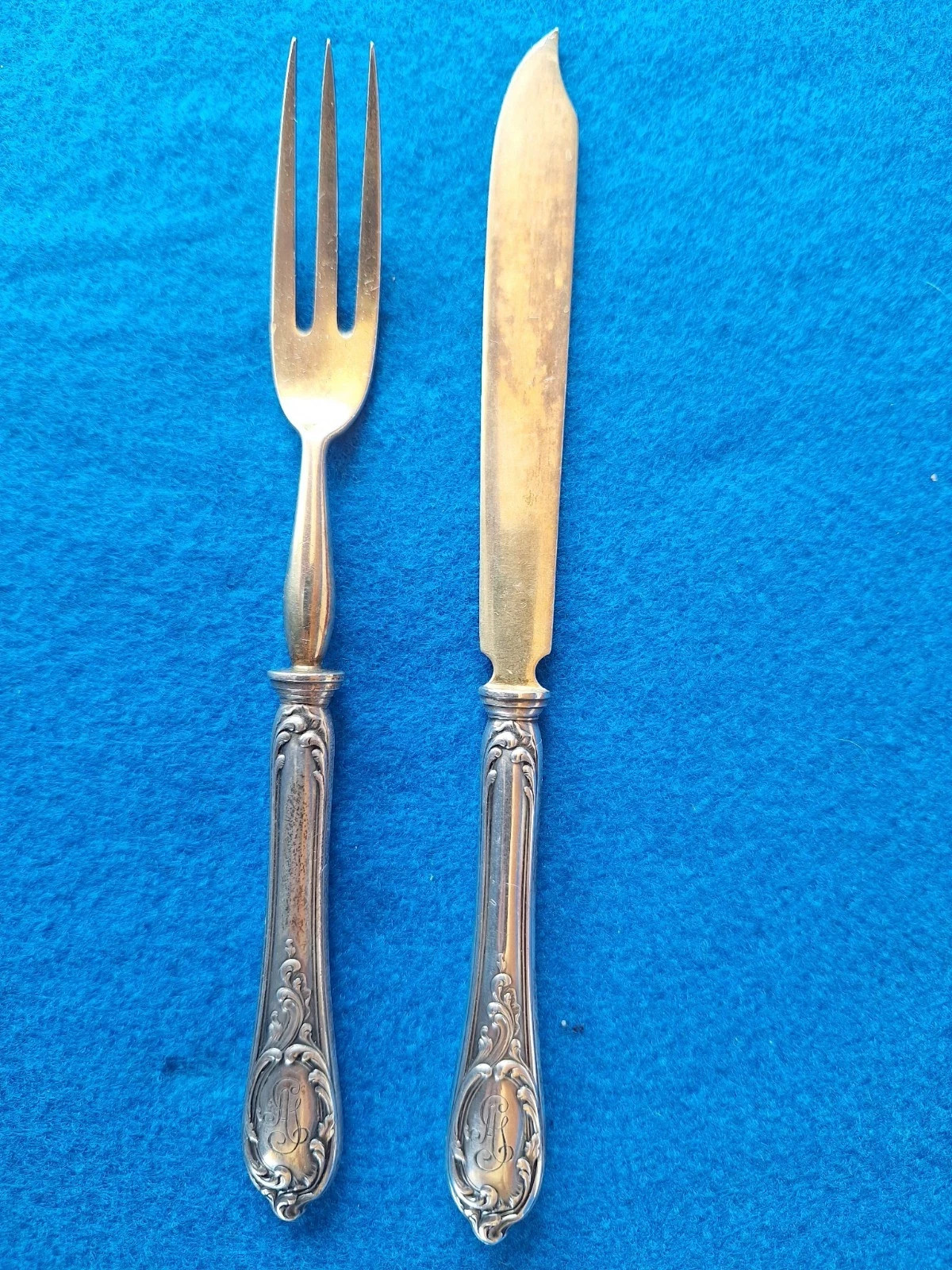 ФАБЕРЖЕ ORIGINAL GILT SET SILVER 84 RUSSIAN FAMOUS “KF” FABERGE IMPERIAL ANTIQUE