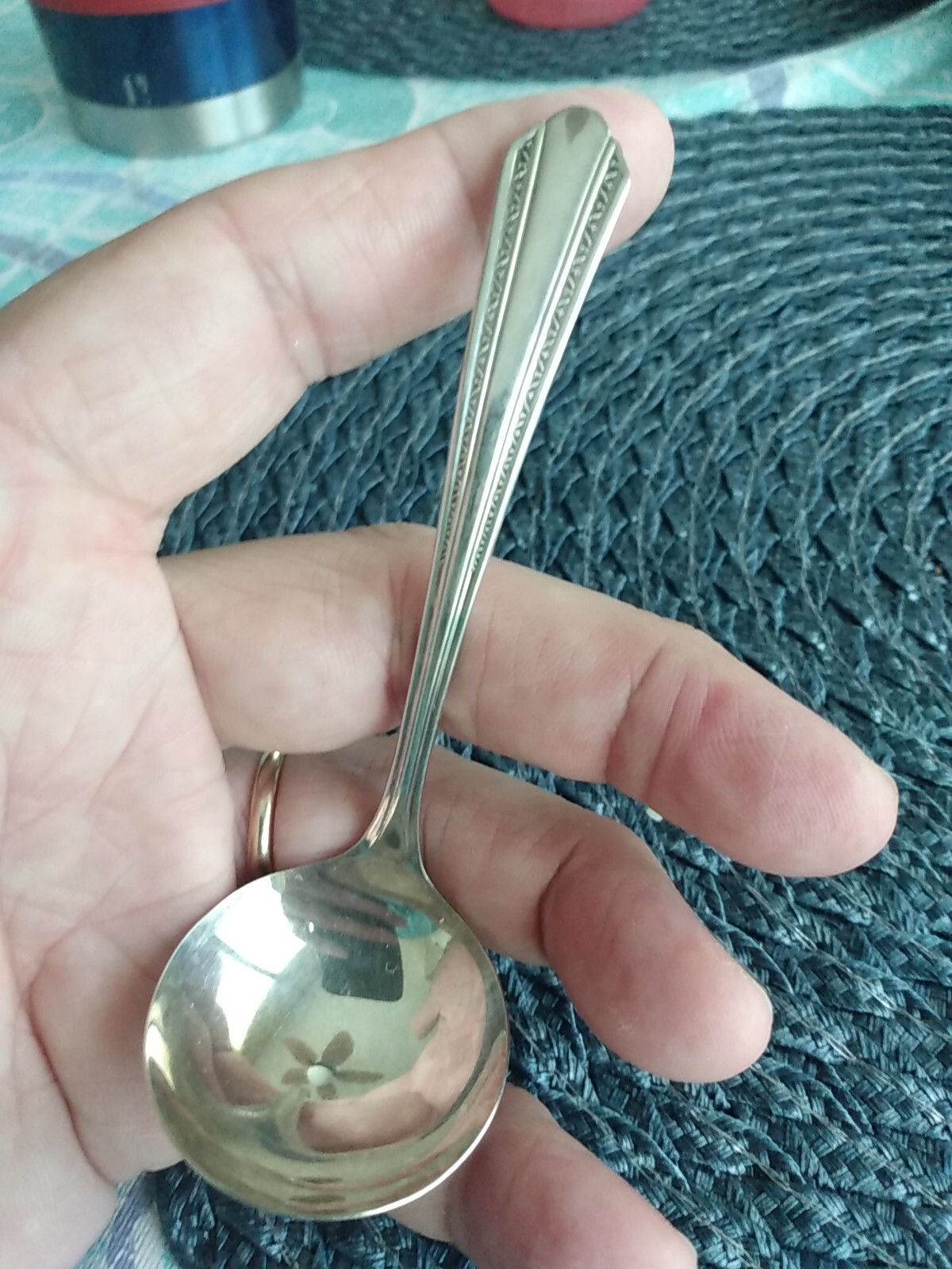 Antique Silverplated Serving Piece by Oneida “Paisley ” Pattern Small Ladle