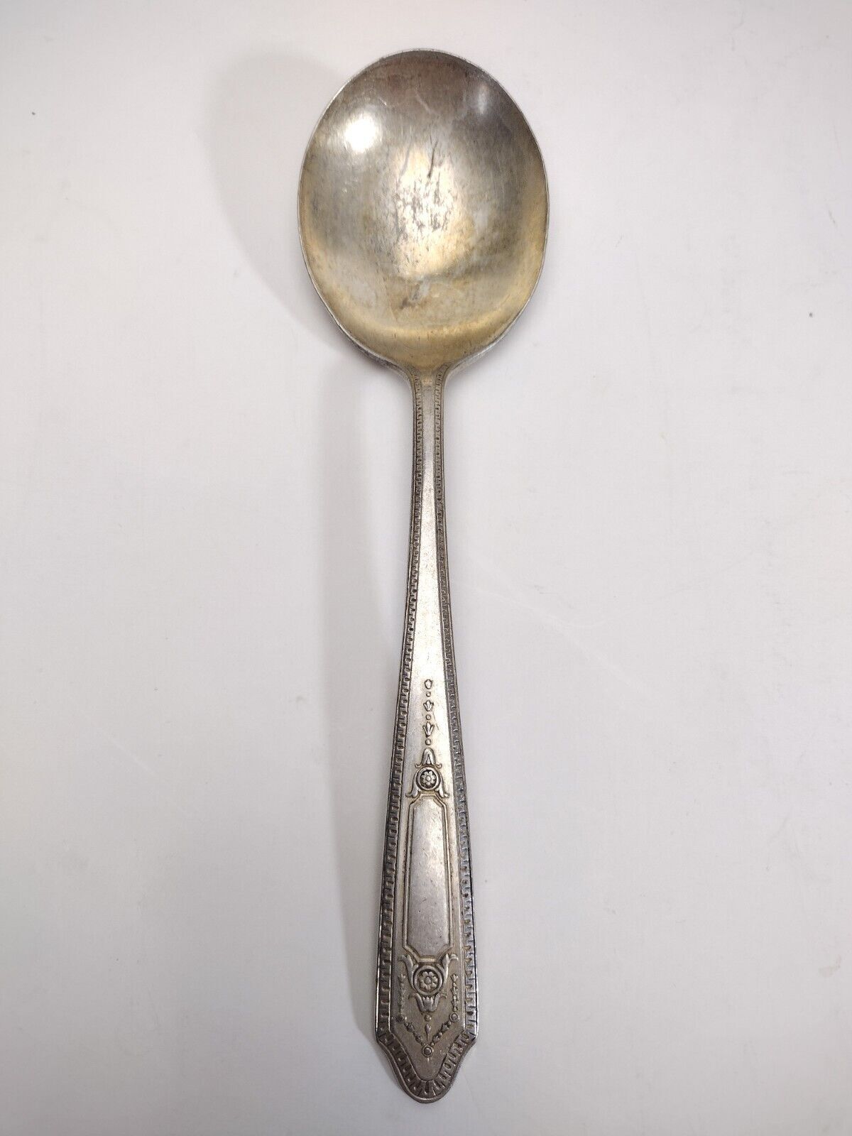 Vintage Monarch Silver Plate Serving Spoon Martinique Pattern