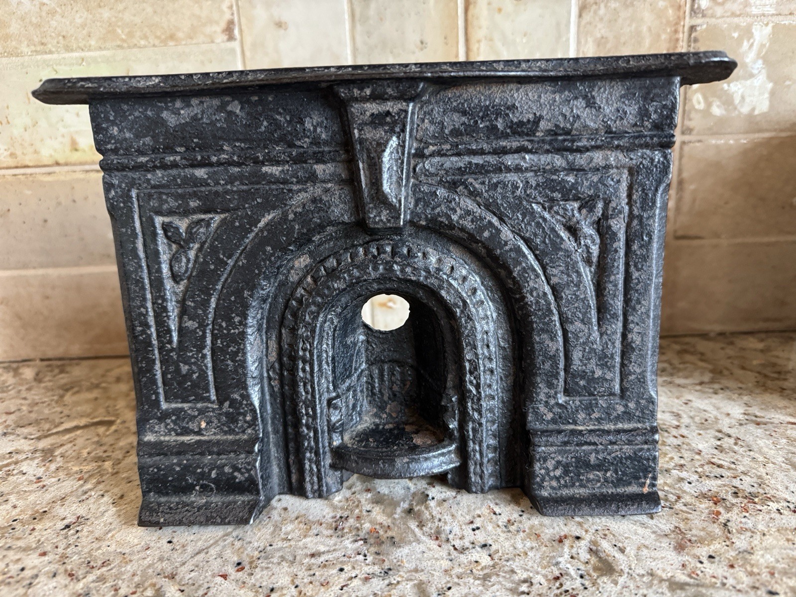 Victorian Antique Cast Iron Fireplace Salesman’s Sample England Makers Mark