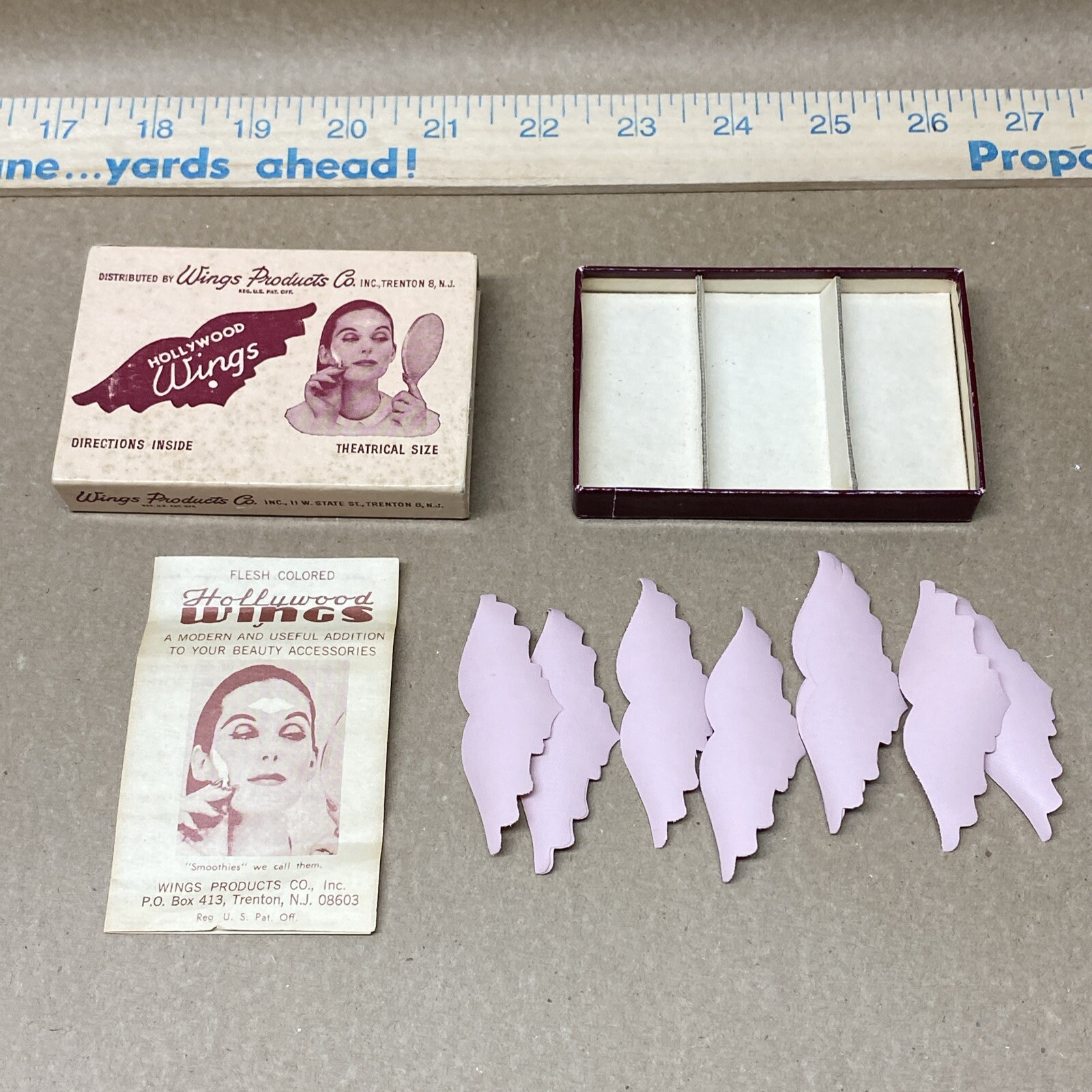 Vintage 1950s Hollywood Wings, Women’s Wrinkle Reducer, Retro Beauty