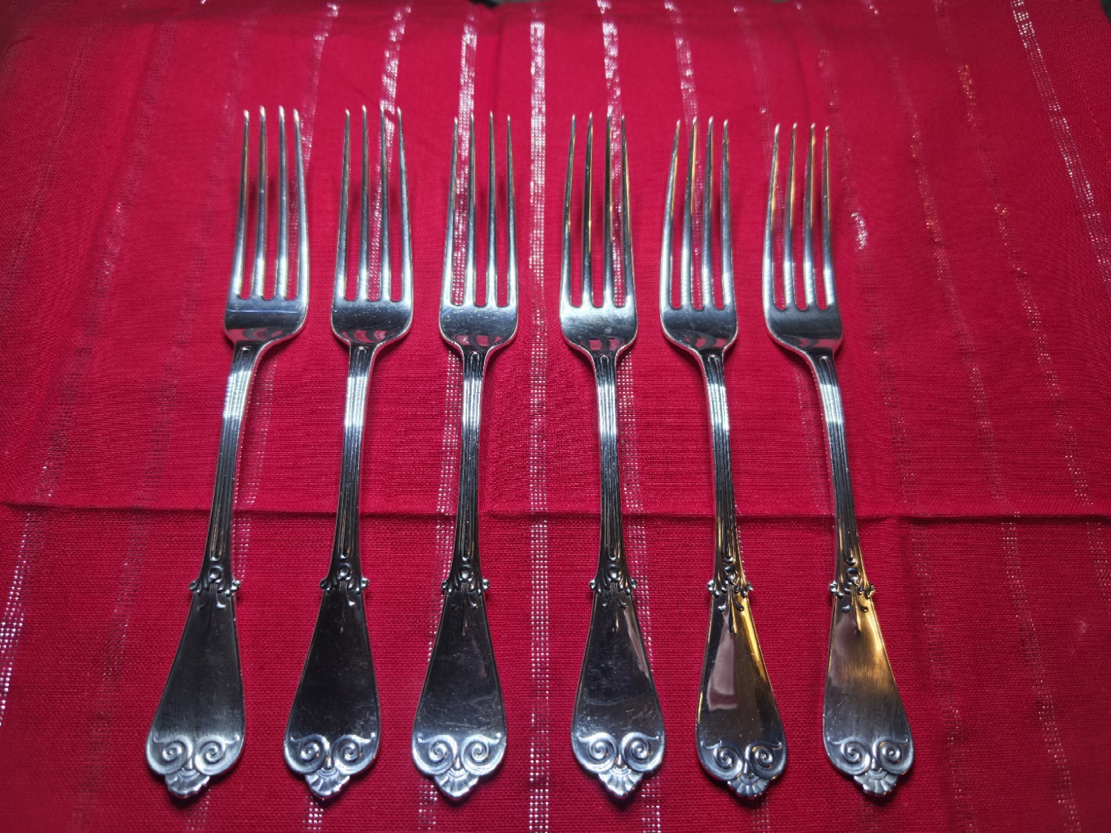 Tiffany 7 7/8 Beekman Sterling Silver Dinner Forks No Mono