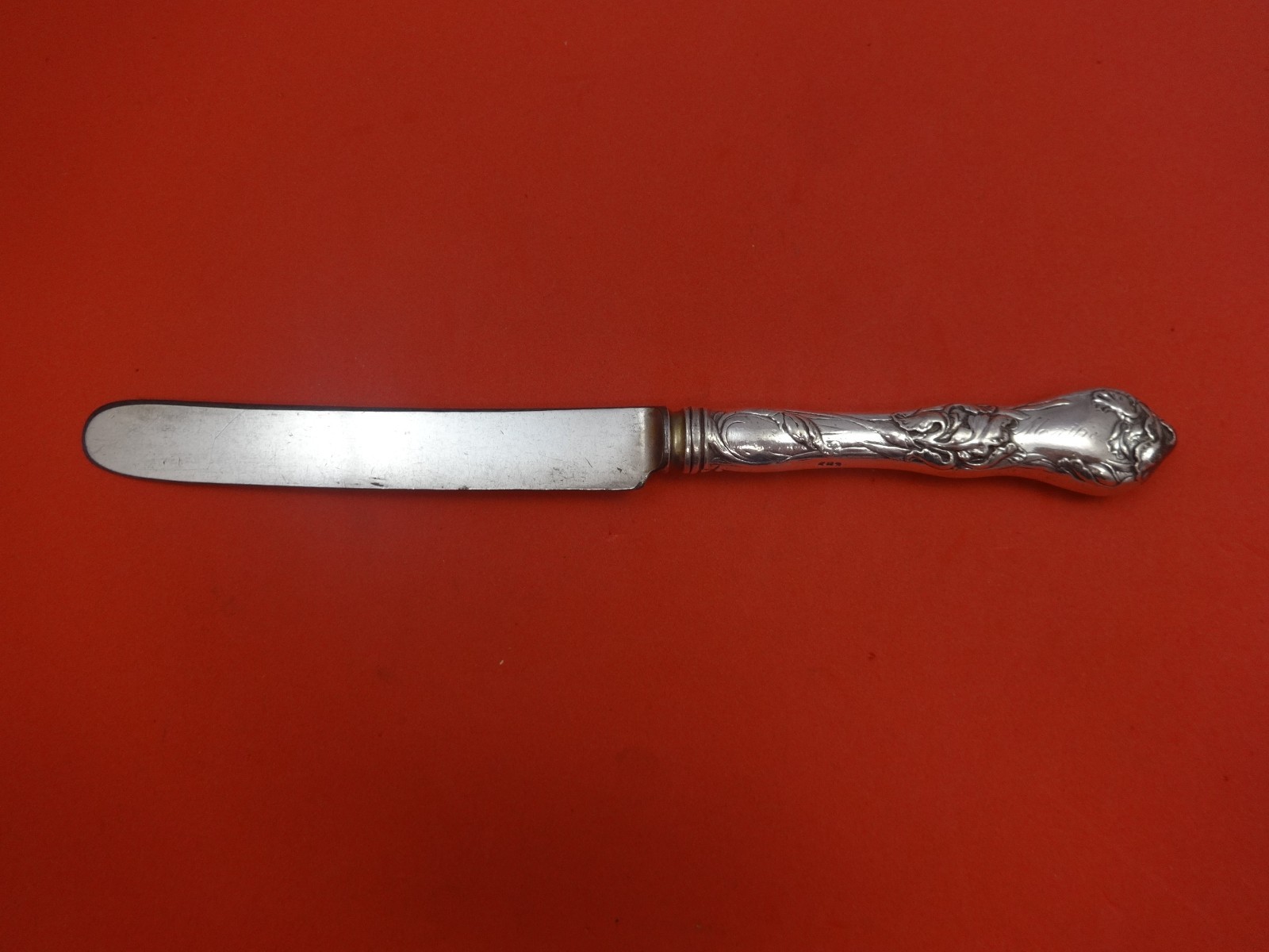 Les Cinq Fleurs by Reed & Barton Sterling Regular Knife Blunt SP Narrow 9″