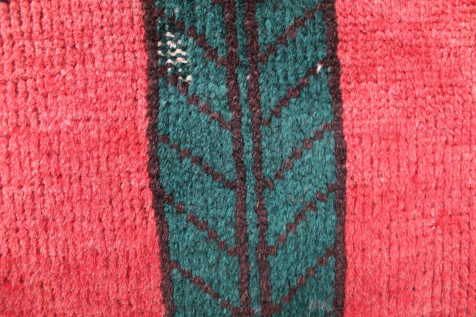 Vintage Worn Hand Made Traditional Oriental Wool Red Pink Rug 186x130cm