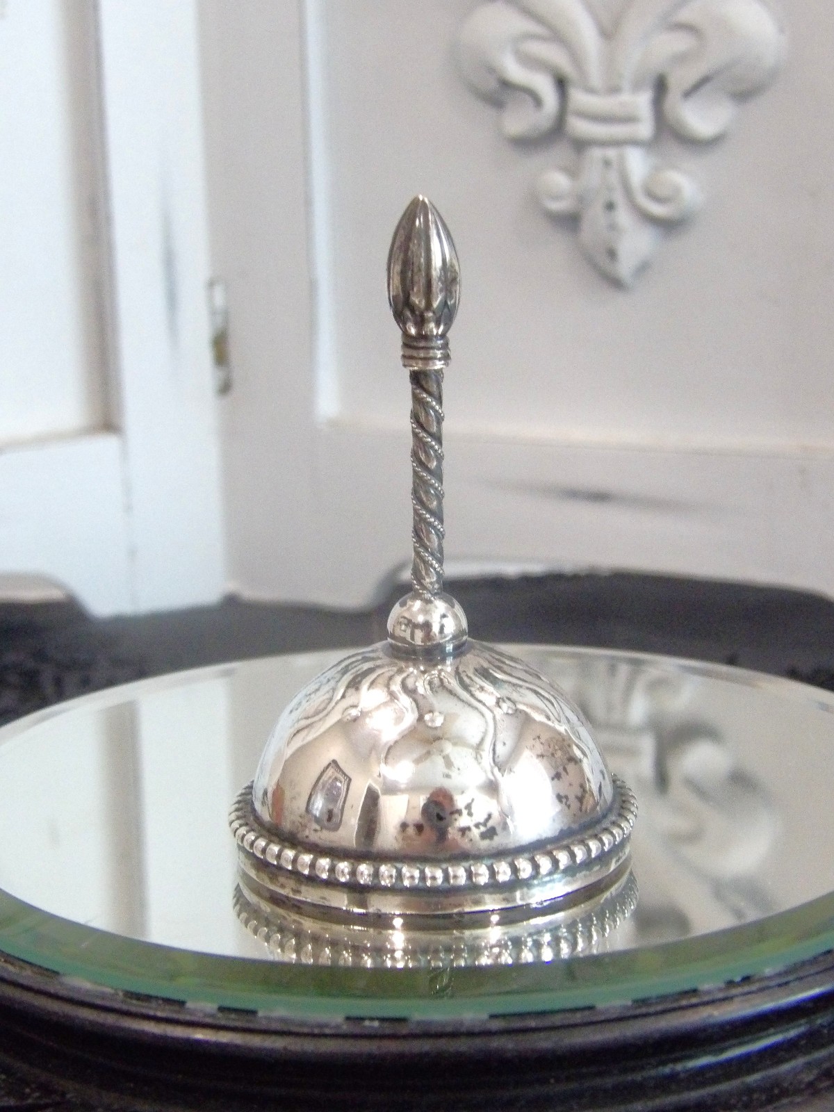Rare! 1800’s~1900’s Frank Whiting Sterling Silver Beaded Bell~Makers Mark~726B