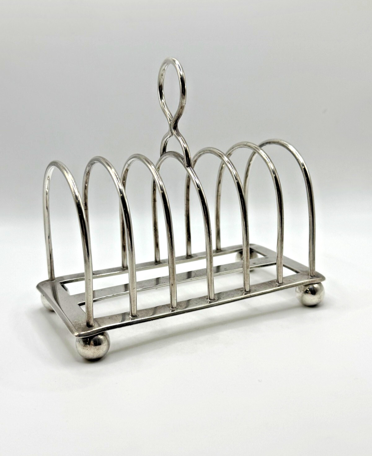 Antique Victorian Sterling Silver 6-Bar Toast Rack London 1896 Hukin & Heath