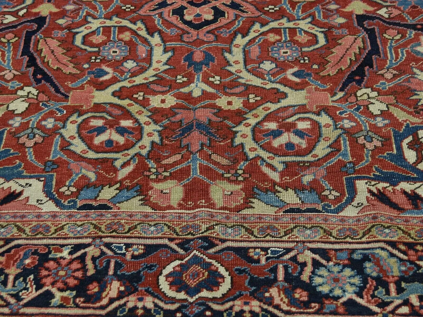 Rare 1920’s Antique Rust Red Color, Heriz Collection Rug 8’6″ x 11’7″