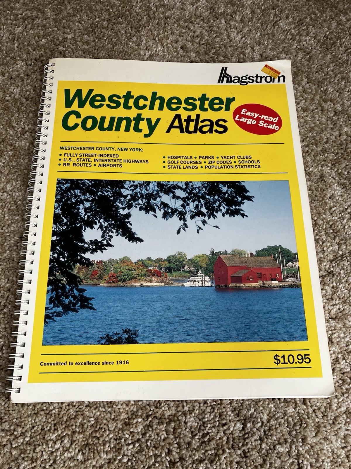 Hagstrom Westchester County NY Road Atlas Map 1992
