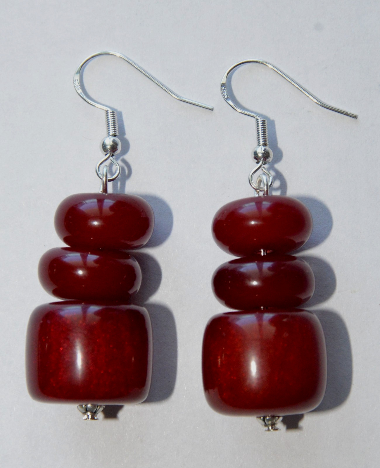 ✅RUSSIAN SOVIET EARRINGS BAKELITE BALTIC CHERRY AMBER SILVER HOOK NECKLACE WATCH