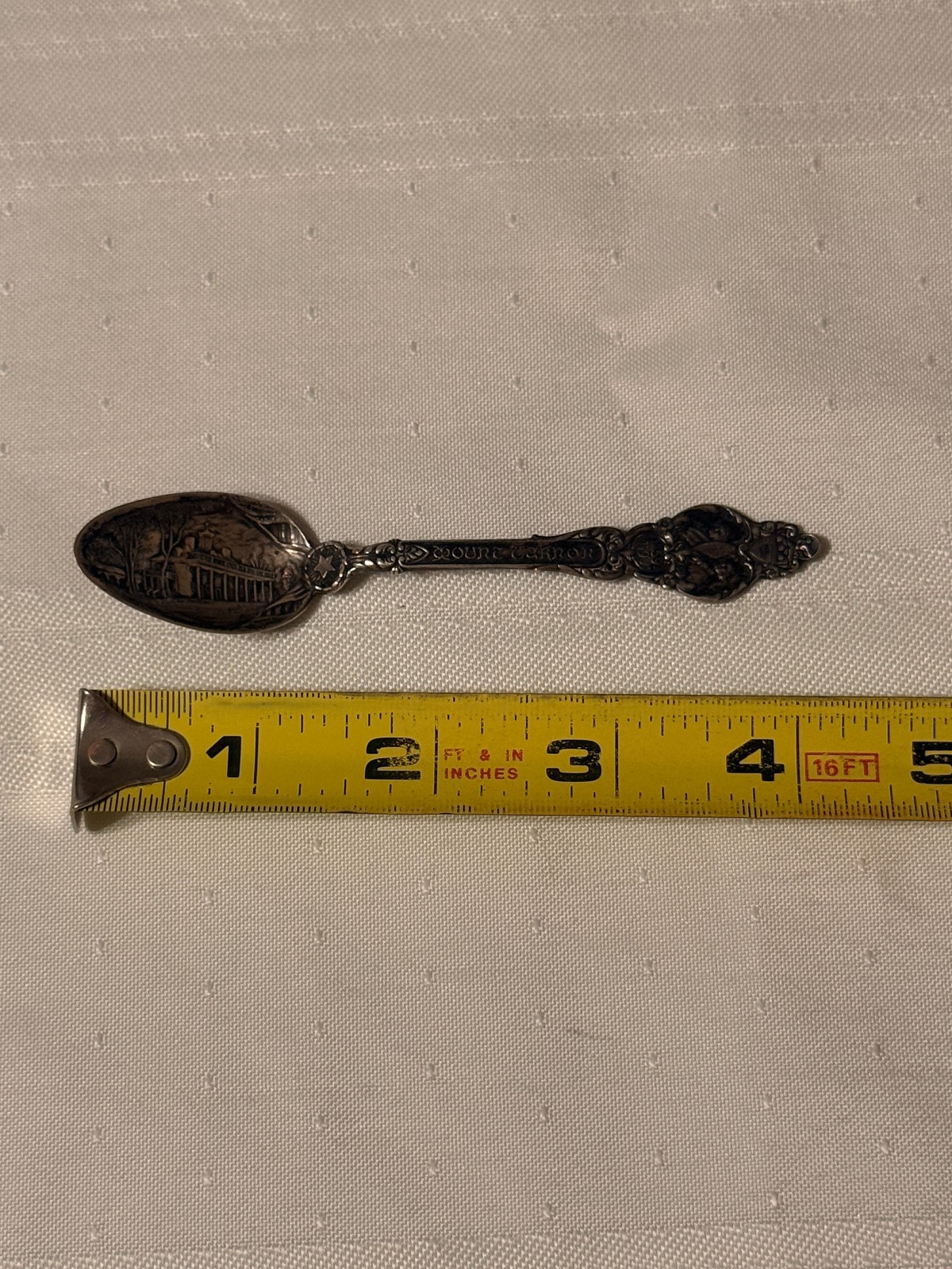 Antique Moore Leding Sterling Mount Vernon Souvenir Spoon 1891 George Washington