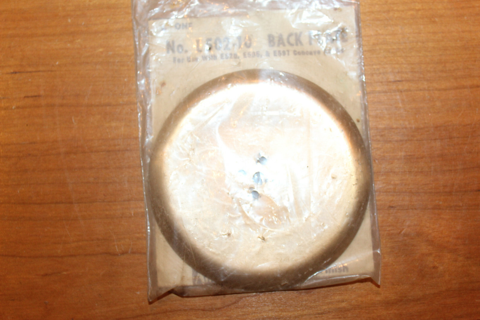 Vintage Amerock Dull Bronze Knob Back Plate 3-3/8″ Diameter Concave E502 A-10