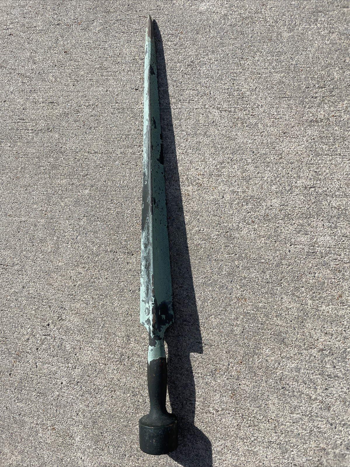Vintage Old Lightning Rod Top Finial Bayonet 10.5” Screw On Topper Green