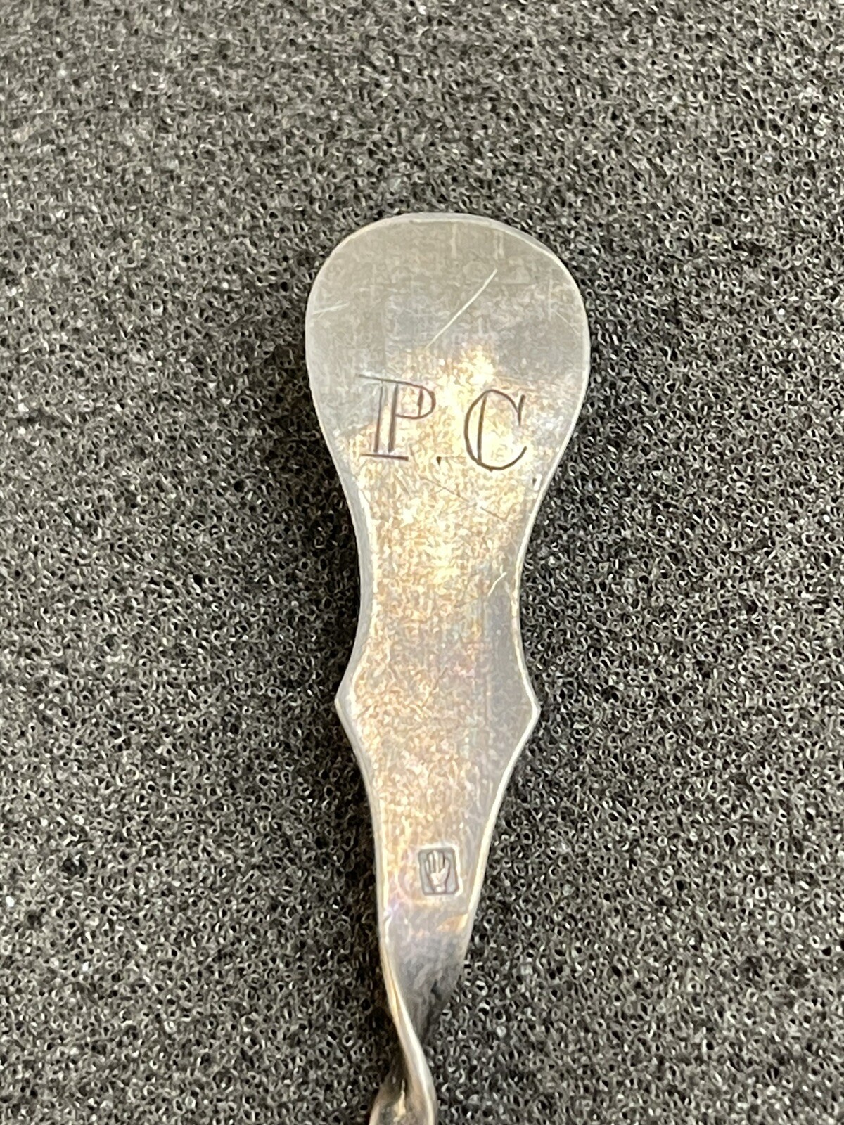 Antique Bologna Italian Silver Hamsa Hand Demitasse Spoon…………………..TH963