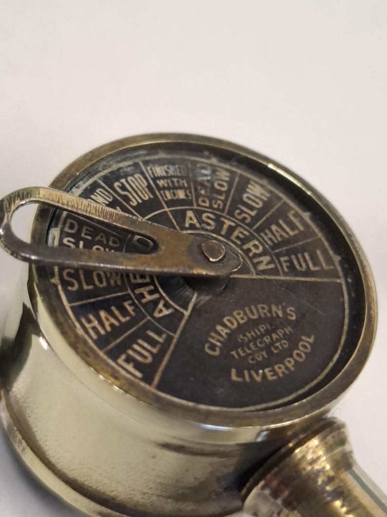 Vintage Brass Engine Order Telegraph HMS Alamein 1948-1964
