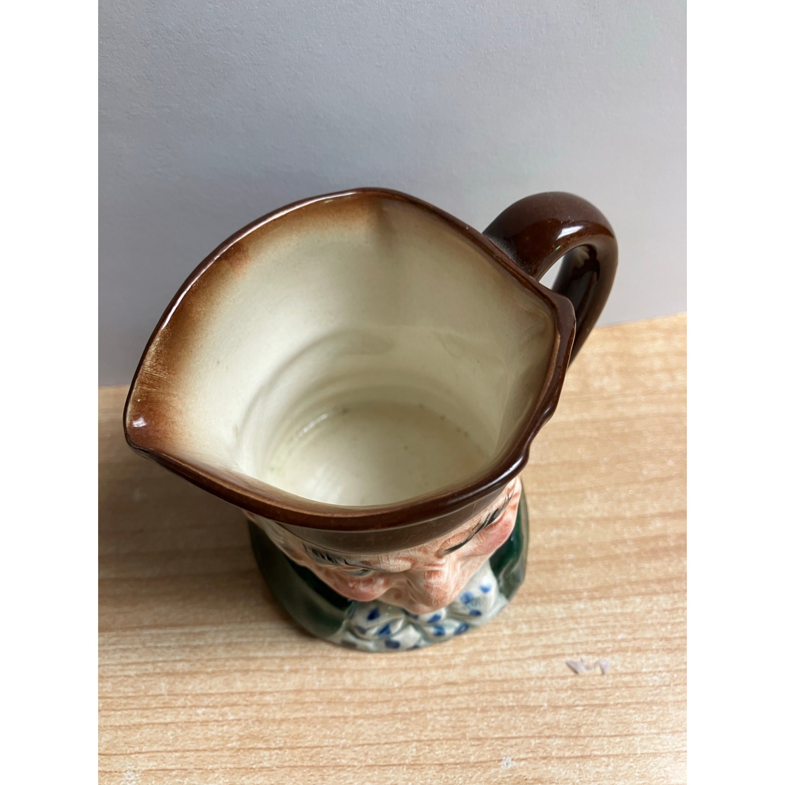 Vintage Marutomoware Hand Painted Character Toby Jug Creamer Pitcher