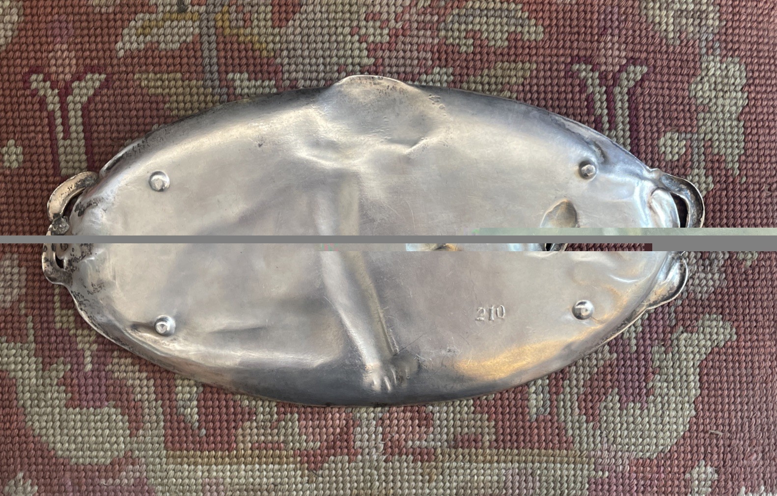 WMF Art Nouveau Silver Plated Card Tray – Child with Snail 210 Antique 1899