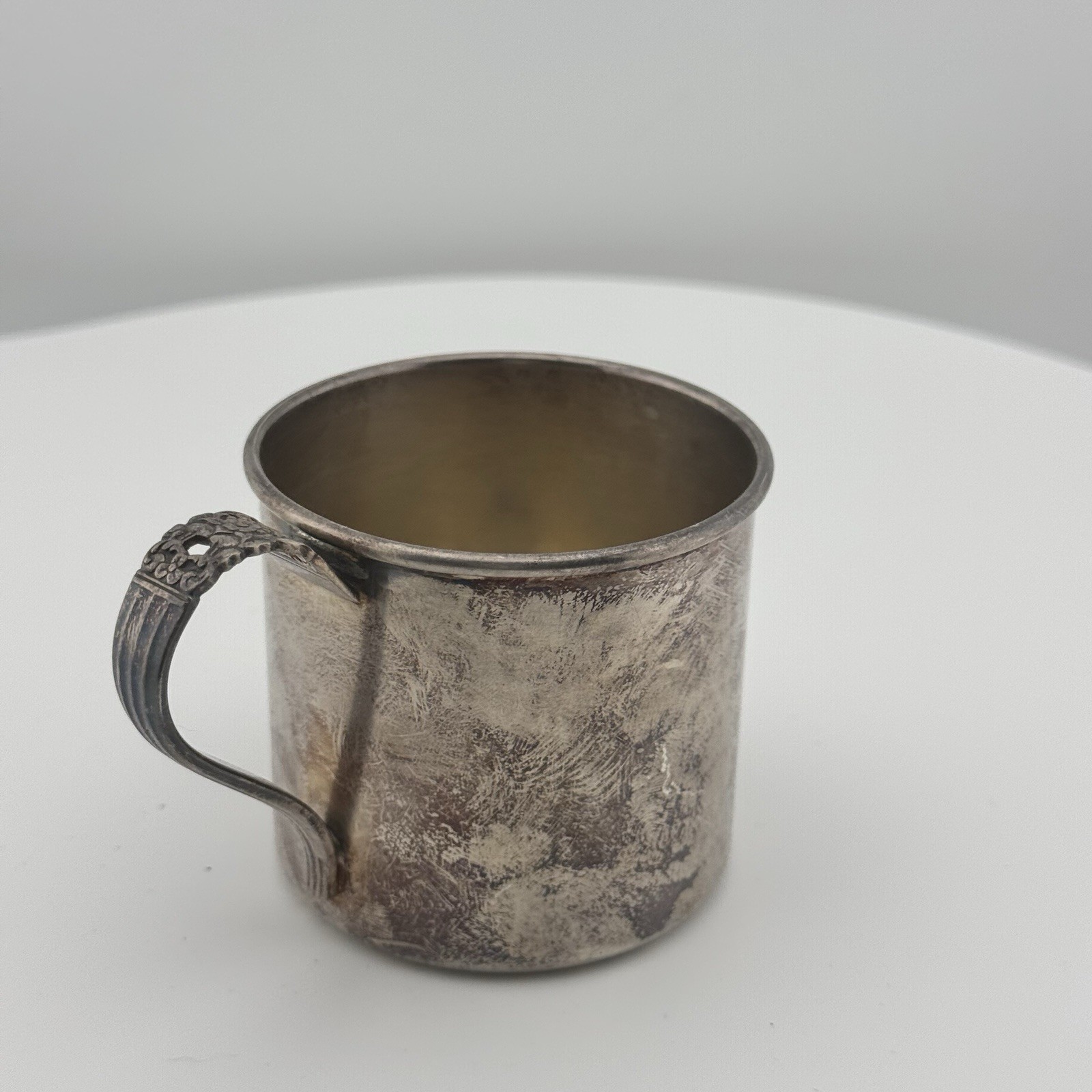 Oneida Community Plate Coronation Silverplate Baby Cup Vintage Bonita Mono