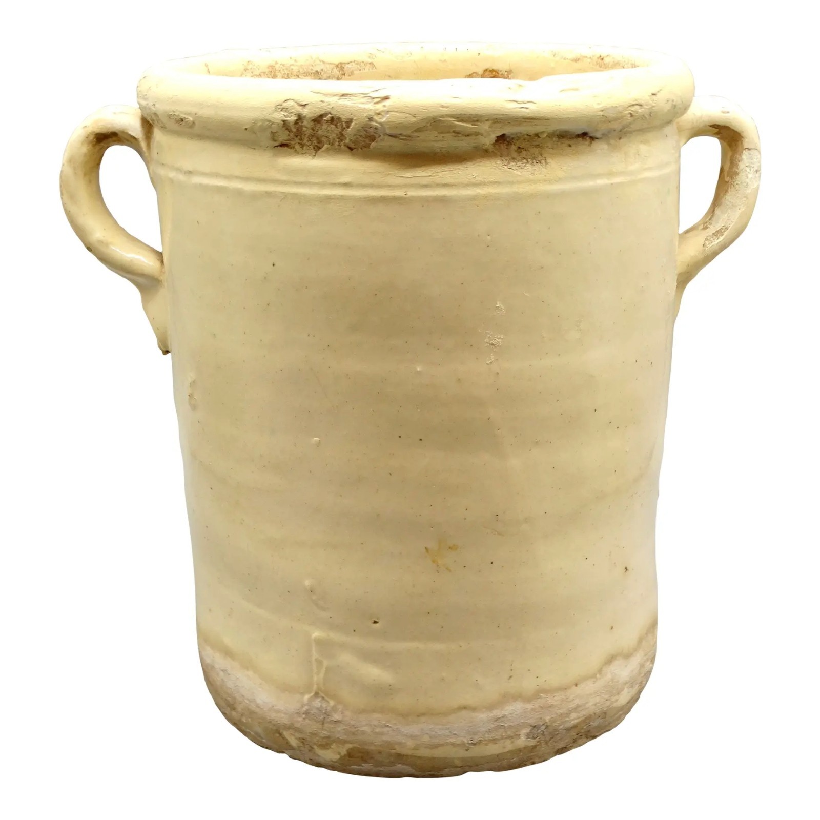 19th-Century Glazed Italian Confit Jar Pot Antique Handcrafted