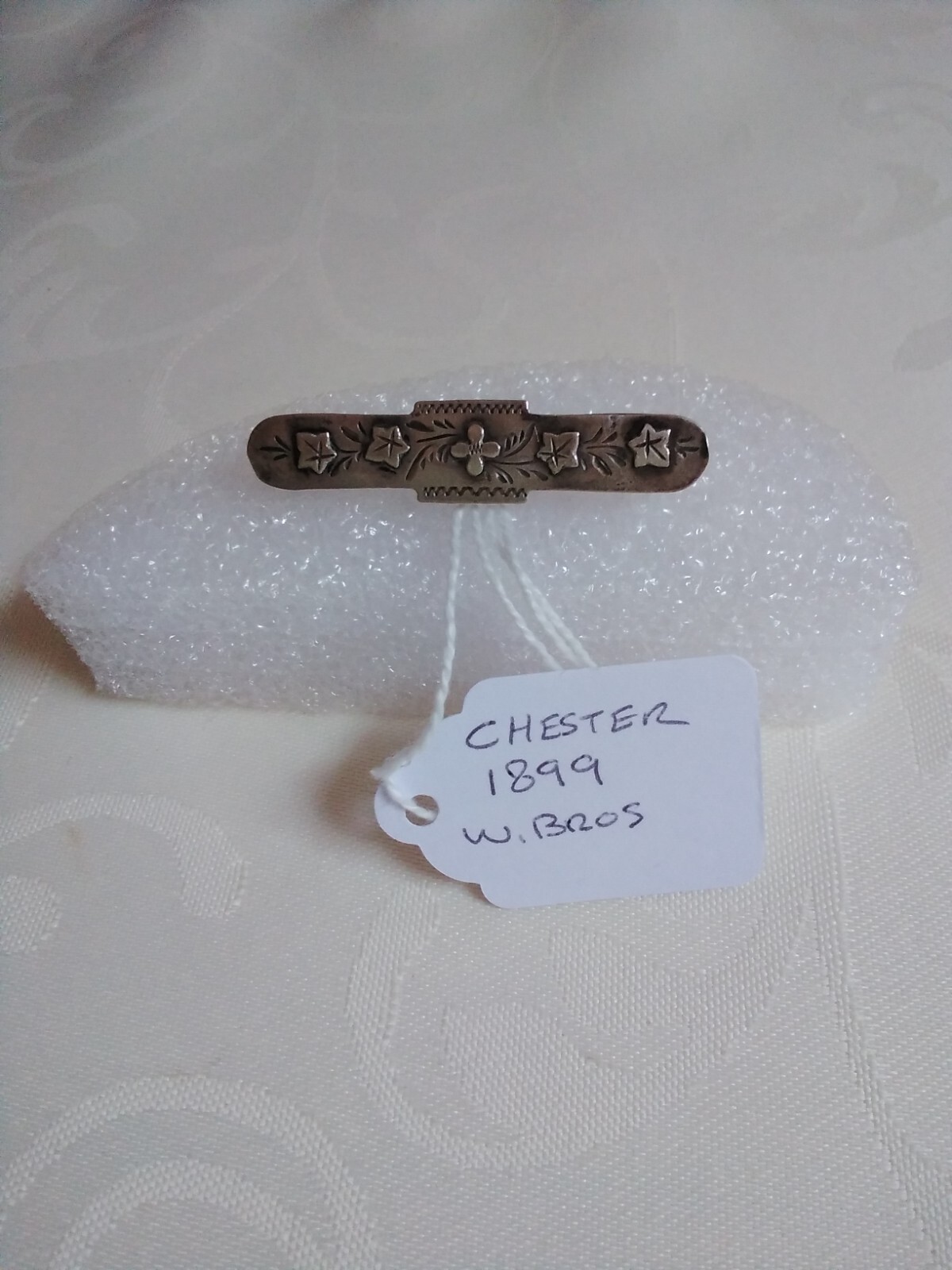1899 Chester Sterling Silver Sweetheart Brooch