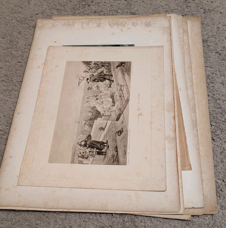 Lot 9 Photogravure 1889 ‘action shots’ Antique Engravings Various Victorian Art