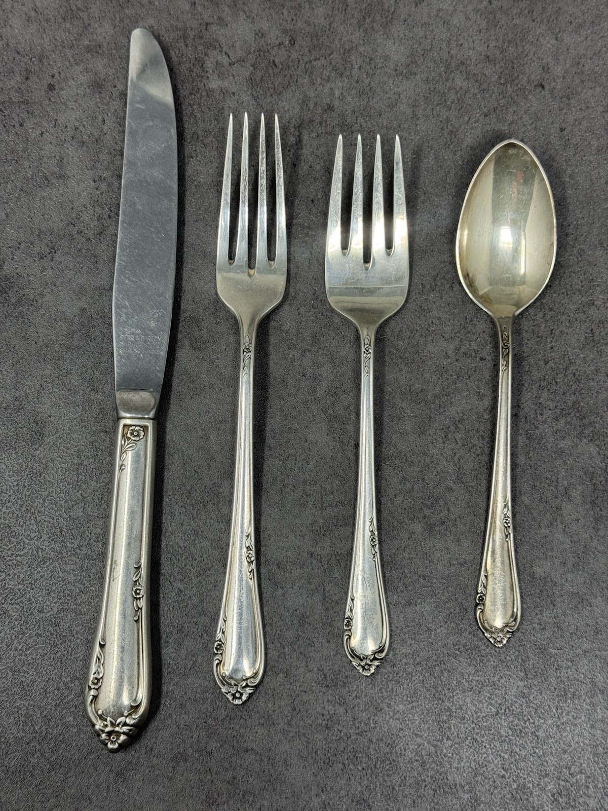 Reed and Barton Sterling Dancing Flowers 4-Piece Placesetting