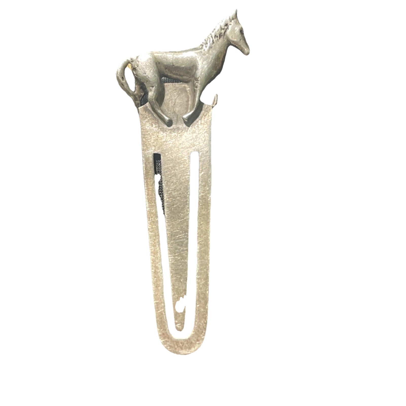 Vintage Solid Silver Bookmark Standing Horse 925 C or A 925 Hallmark