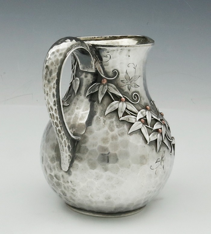 Whiting MIXED METALS Aesthetic Hammered Sterling Cream Pitcher 5″