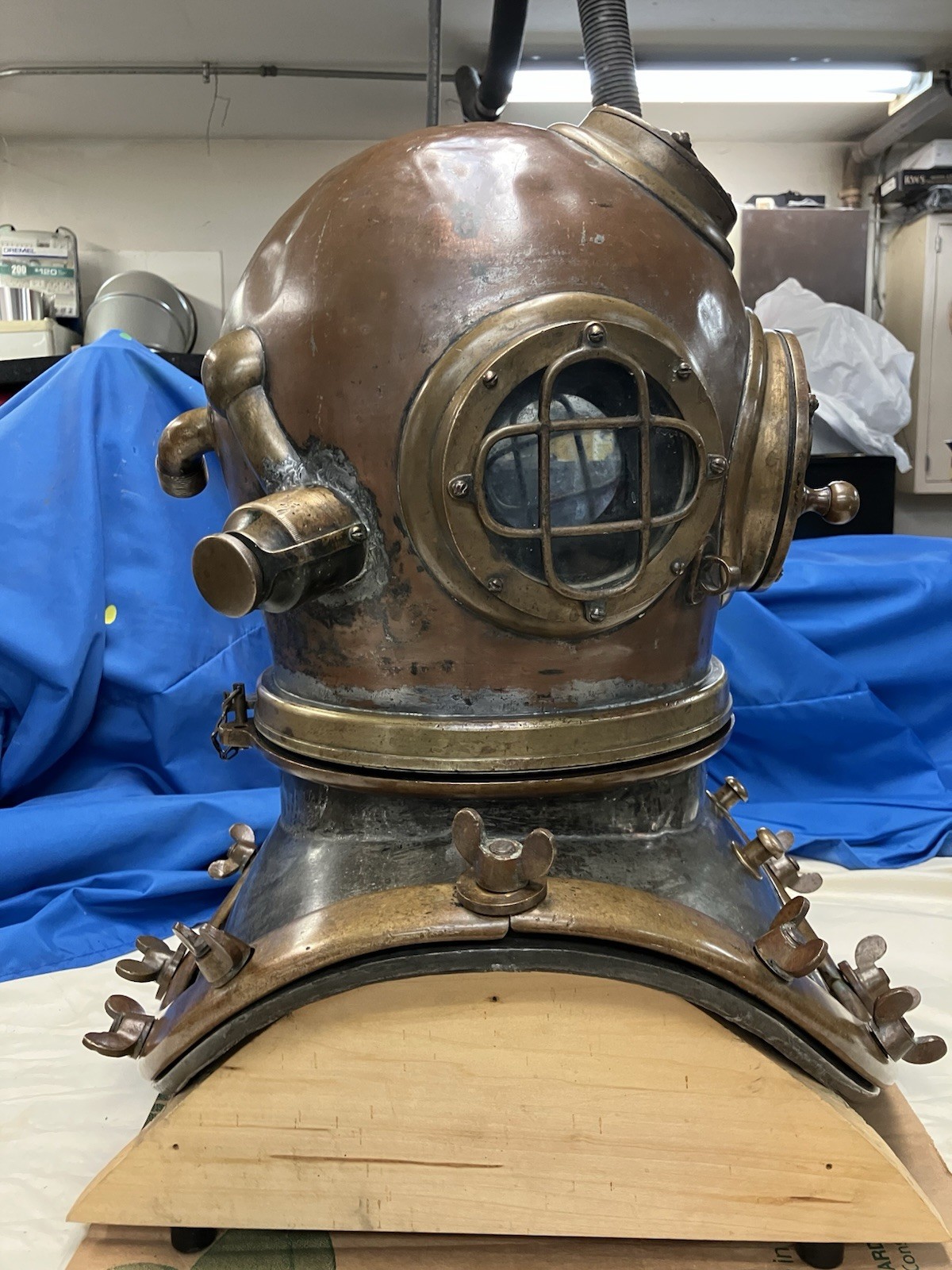Authentic 1900’s Schrader NAVY Diving Helmet MK IV Vintage Antique Genuine