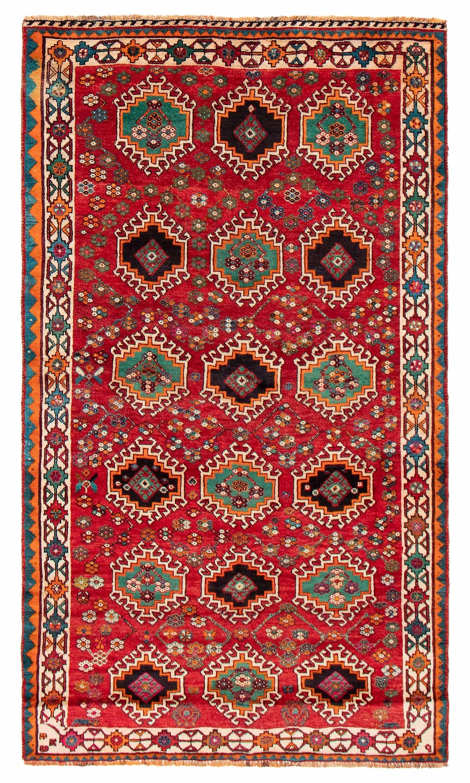 Vintage Traditional Hand-Knotted Area Rug 4’9″ x 8’4″ Oriental Wool Carpet