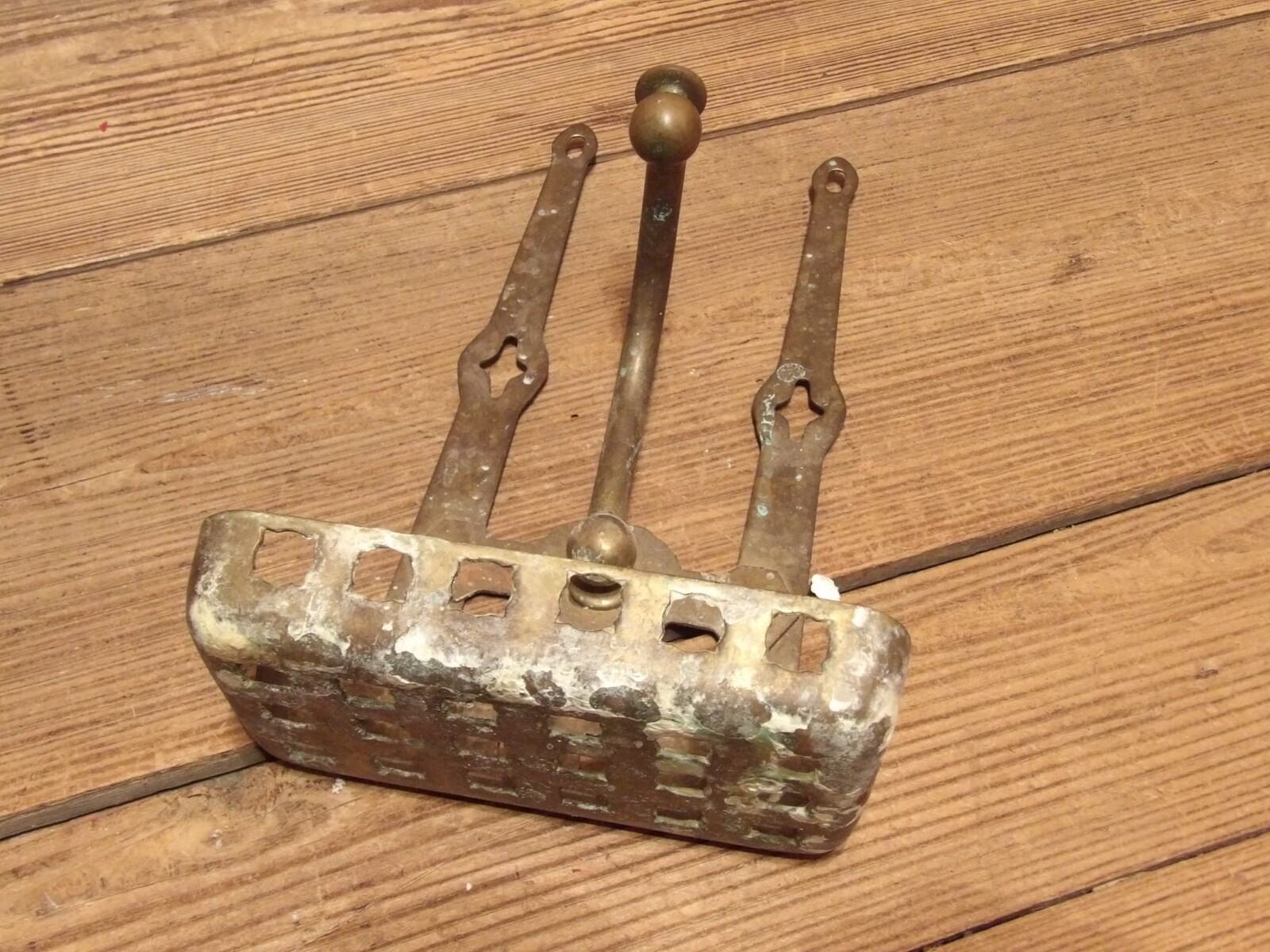 Vintage Solid Brass Shower Bath Caddy Soap Holder Wall Mount