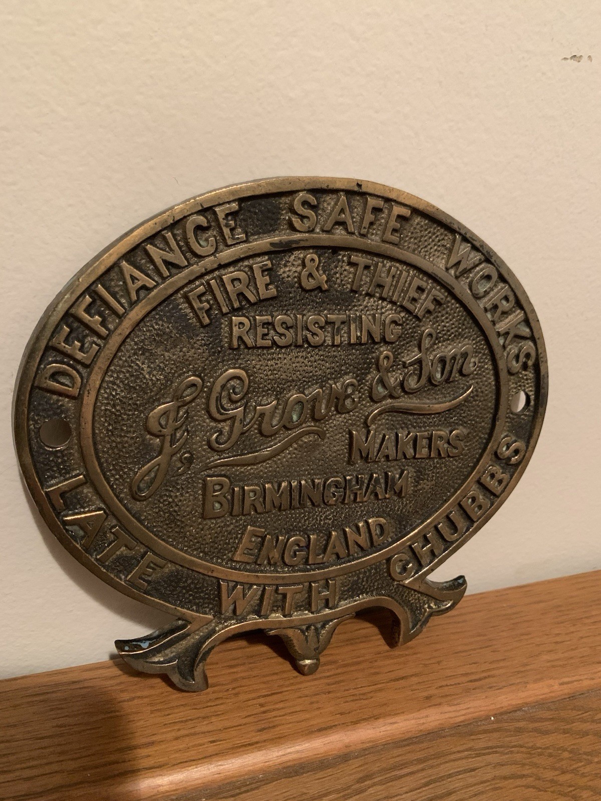 Defiance Safe Works, Late With Chubbs, Birmingham, England Plaque