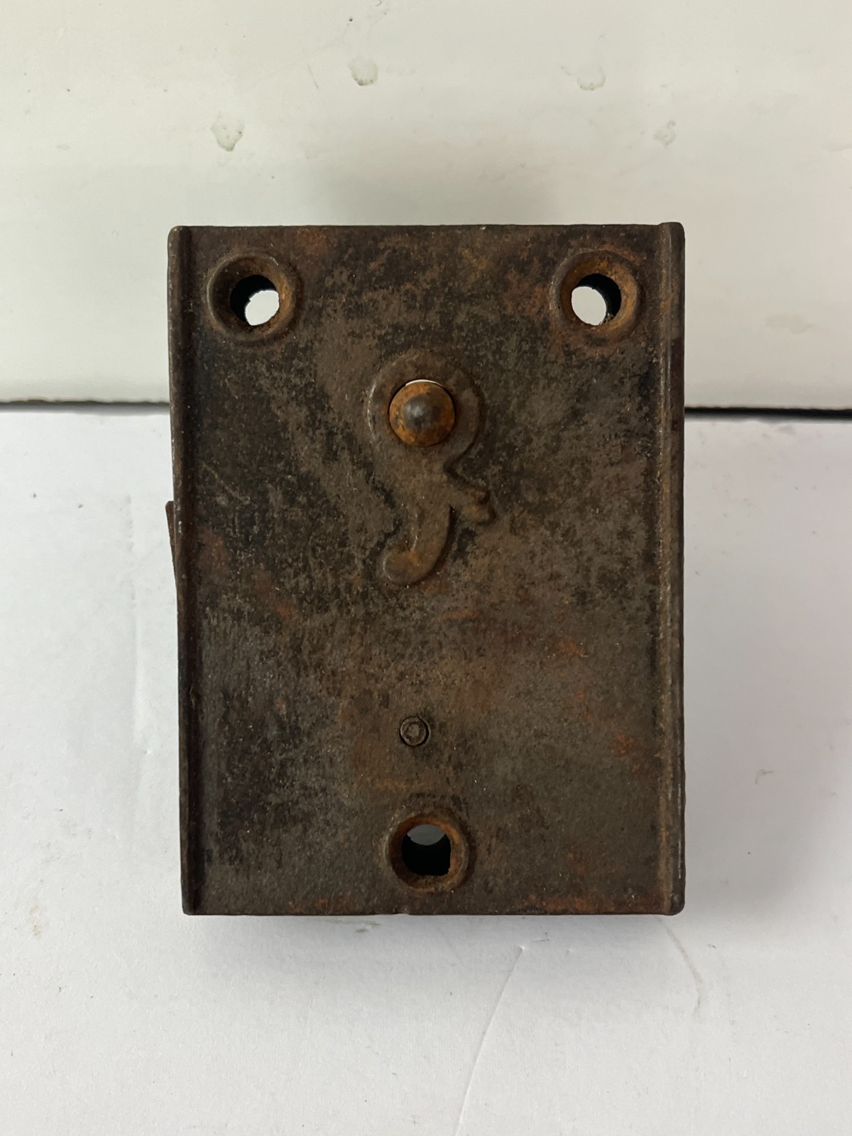 Vtg Large Heavy Duty Mortise Lock Rim Door Hardware Salvage