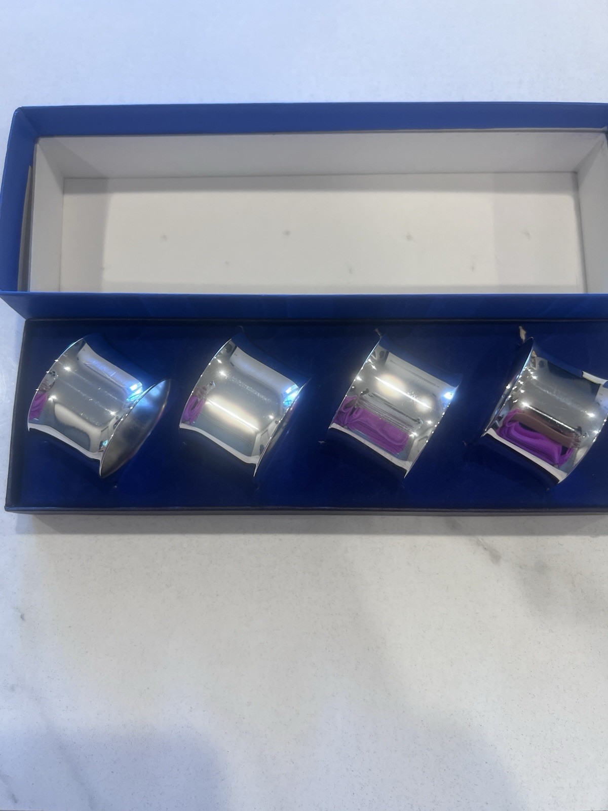 Vintage Taunton Lenox Silversmiths Sheridan Silver Silverplate Napkin Rings